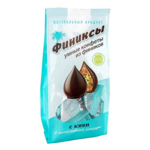 Конфеты из фиников Финиксы в шоколадной глазури с киви 180 г в ВкусВилл