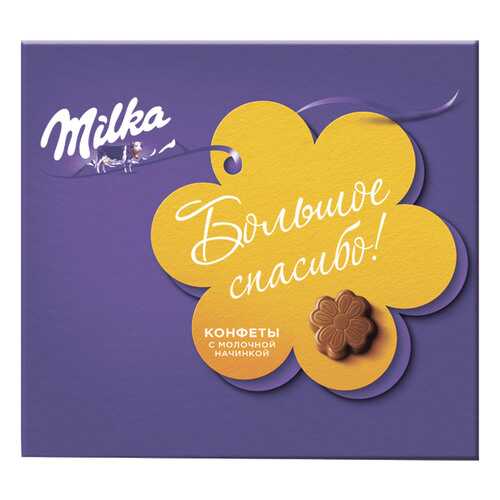 Конфеты Milka молочный шоколад с молочной начинкой 110 г в ВкусВилл