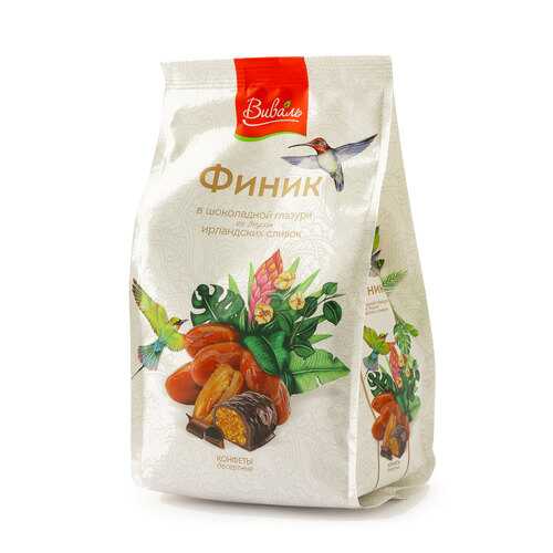 Конфеты Виваль Финик в шоколадной глазури со вкусом ирландских сливок 200г в ВкусВилл