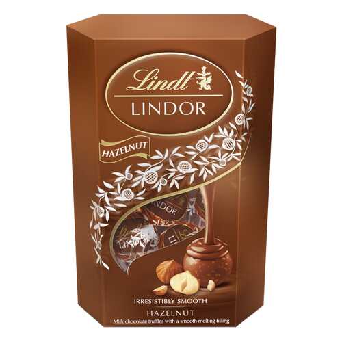 Набор конфет Lindt lindor молочный шоколад с кусочками фундука 200 г в ВкусВилл