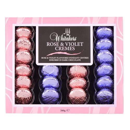 Набор шоколадных конфет Whitakers Chocolates со вкусом розы и фиалки 200 г в ВкусВилл