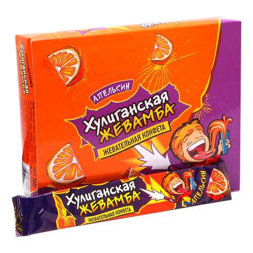Жевательная конфета Хулиганская жевамба апельсин в ВкусВилл