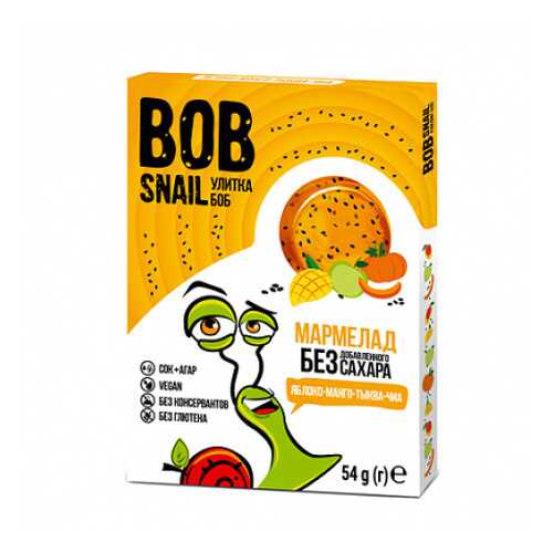 Мармелад фруктово-овощной Яблоко, манго, тыква, чиа Bob Snail 54 г в ВкусВилл
