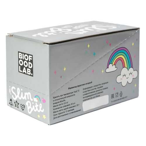 Мармелад Фруктово-ягодный Bite Slim Unicorn Черная Смородина 20 штук по 20 г в ВкусВилл