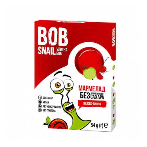 Мармелад фруктово-ягодный Яблоко-вишня Bob Snail 54 г в ВкусВилл