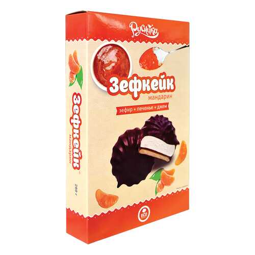 Зефкейки со вкусом мандарина, кор. 280 г в ВкусВилл