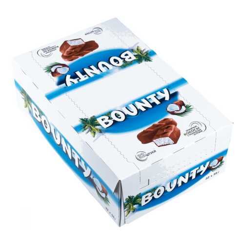 Батончик Bounty шоколадный 55 г 32 штуки в ВкусВилл
