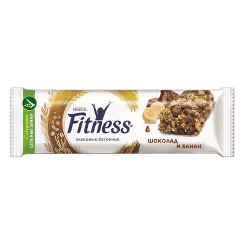 Батончик Nestle Фитнес злаковый с кусочками шоколада, банана 23.5 г в ВкусВилл