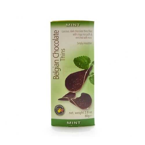 Шоколад BELGIAN CHOCOLATE Thins Mint 80г в ВкусВилл