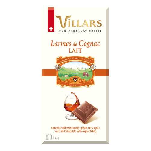 Шоколад VILLARS Молочный шоколад с коньяком Реми Мартин 100г в ВкусВилл