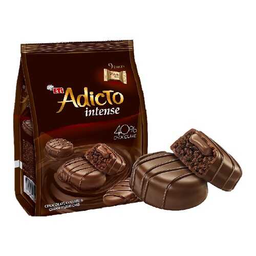 КексыADICTO INTENSE MINIс кремом в шоколадной глазури 144гр*2 шт в ВкусВилл
