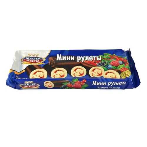 Мини-рулеты Мастер десерта Ягодный сбор 175г в ВкусВилл