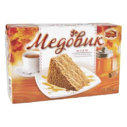 Торт медовик Черемушки с натуральным медом 380 г в ВкусВилл