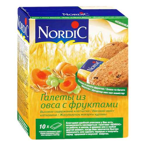 Галеты Nordic из овса с фруктами 30 г 10 штук в ВкусВилл
