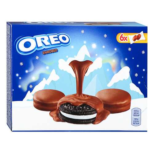 OREO печенье с какао и начинкой ваниль с глазурью 246г в ВкусВилл