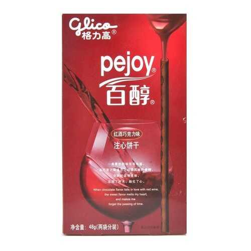 Палочки Glico Pocky красное вино и шоколад 48 г в ВкусВилл