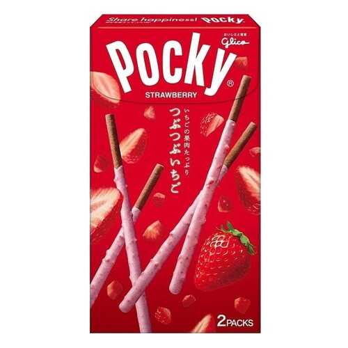 Палочки Pocky Glico в шоколаде клубничные сердечки 57.6 г в ВкусВилл