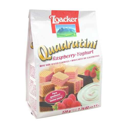 Вафли Haas локер квадратини малина и йогурт 220 г в ВкусВилл