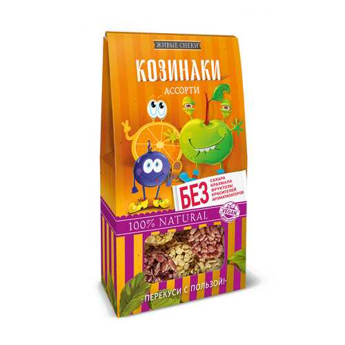 Козинаки Живые снеки Ассорти, 55г. в ВкусВилл