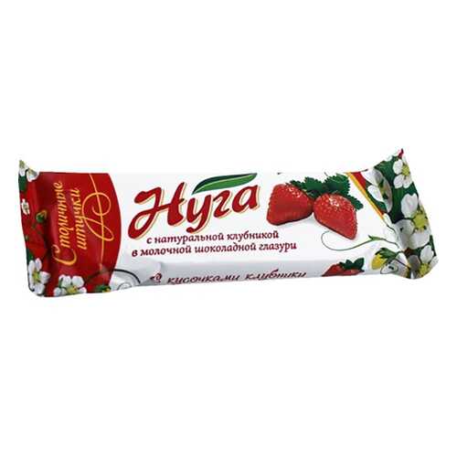 Нуга Столичные штучки с клубникой в шоколадной глазури 55 г в ВкусВилл