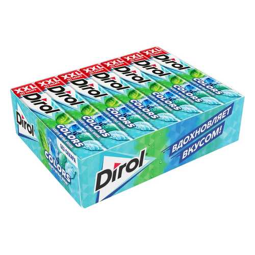 DIROL COLORS XXL жевательная резинка ассорти мята 19г по 18 шт в ВкусВилл