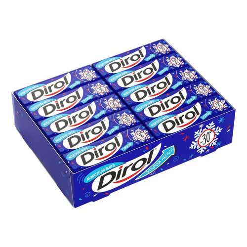 Жевательная резинка Dirol морозная мята 14 г 30 штук в ВкусВилл