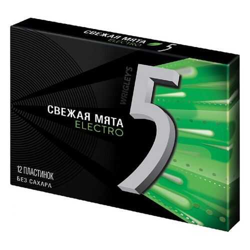 Жевательная резинка Five electro свежая мята 31.2 г в ВкусВилл