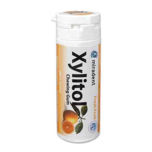 Жевательная резинка Miradent xylitol chewing gum свежие фрукты в ВкусВилл