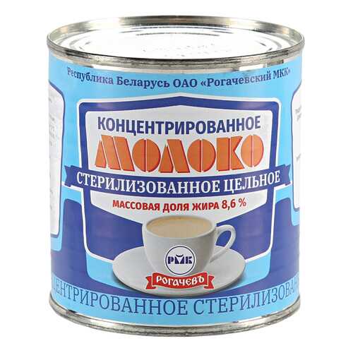 Молоко Рогачевъ концентрированное цельное 8.6% 320 г в ВкусВилл