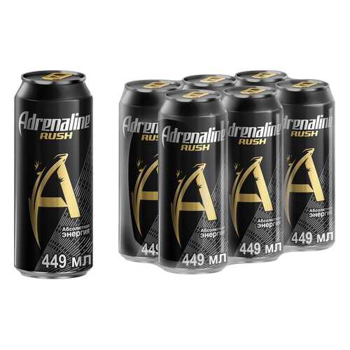 Энергетический напиток Adrenaline rush в упаковке 6*0.449 л в ВкусВилл