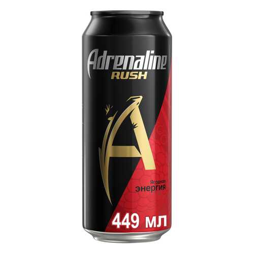 Энергетический напиток ягодная энергия Adrenaline juicy жестяная банка 0.449 л в ВкусВилл