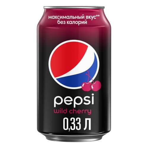 Напиток Pepsi вишня жестяная банка 0.33 л в ВкусВилл