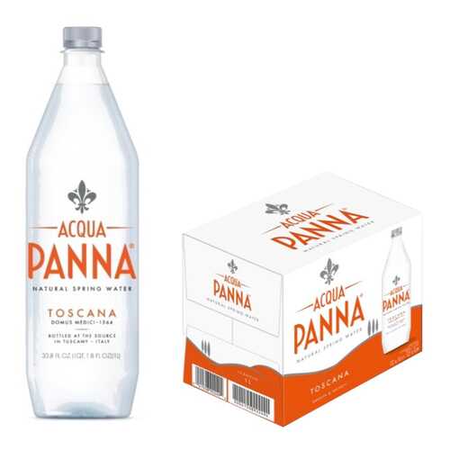 Минеральная вода Acqua Panna негазированная пластик 12 шт по 1 л в ВкусВилл