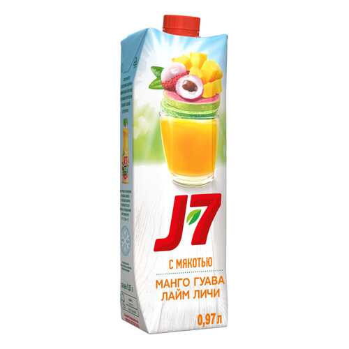 Напиток J7 сокосодержащий лайм-личи-манго-гуава 0.97 л в ВкусВилл