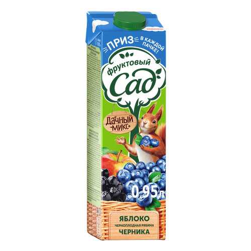 Нектар Фруктовый сад яблоко, черная рябина и черника 0.95 л в ВкусВилл