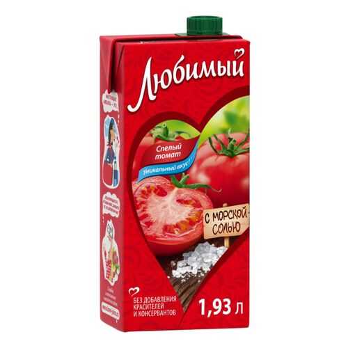 Нектар Любимый спелый томат с морской солью 1.93 л в ВкусВилл