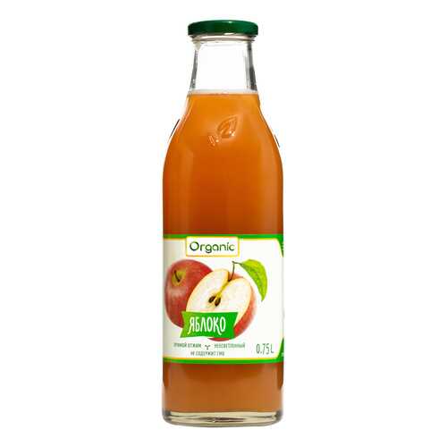Сок Organic Яблоко прямого отжима 750 мл (стекло) в ВкусВилл